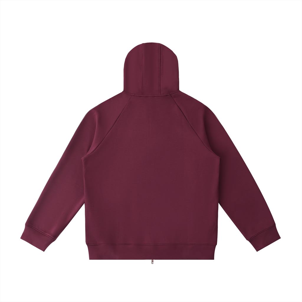 Luxury London Clothing Raglan Sleeve Zip Hoodie