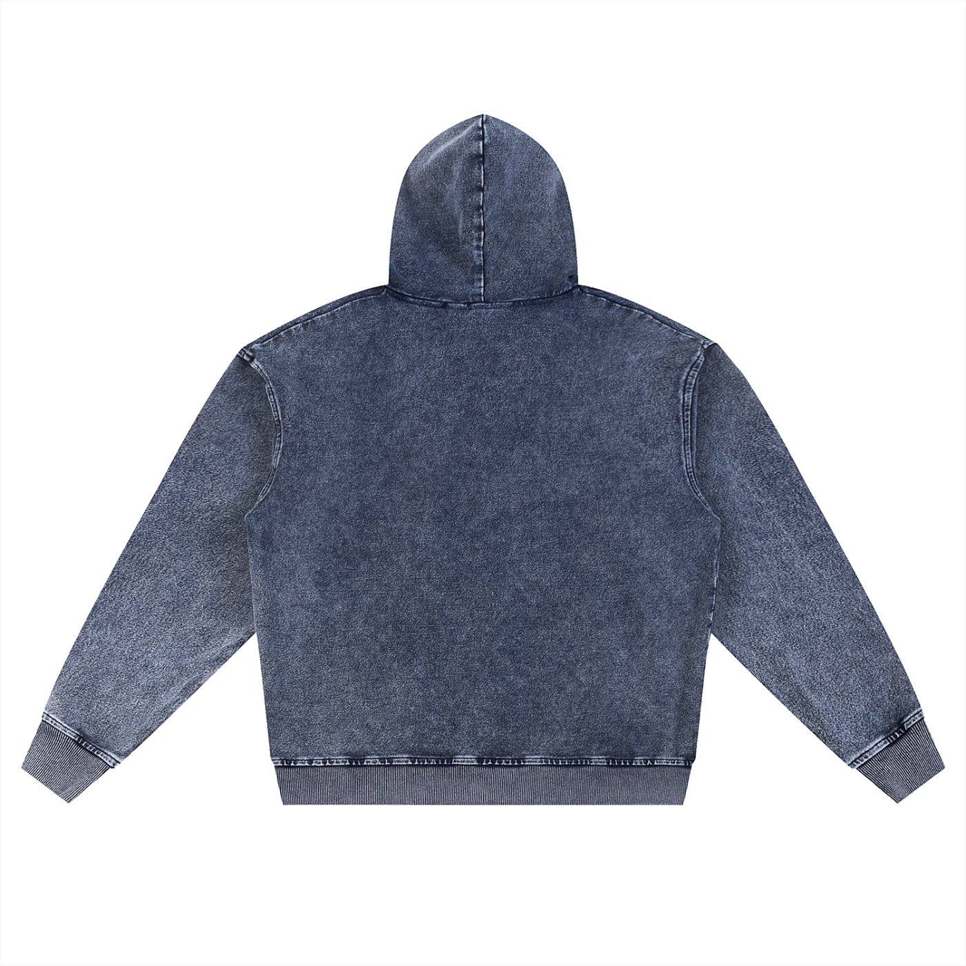 Luxury London Clothing Snow Wash Oversized Zip-Up Hoodie