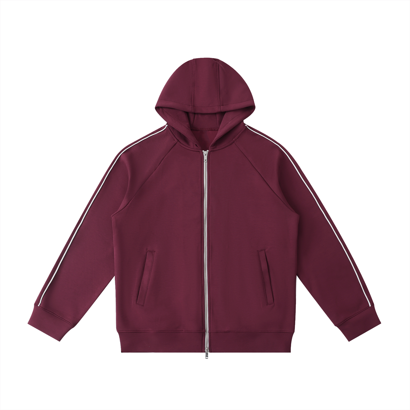 Luxury London Clothing Raglan Sleeve Zip Hoodie