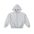 Luxury London Clothing Stitched Boxy Fleece Zip Hoodie