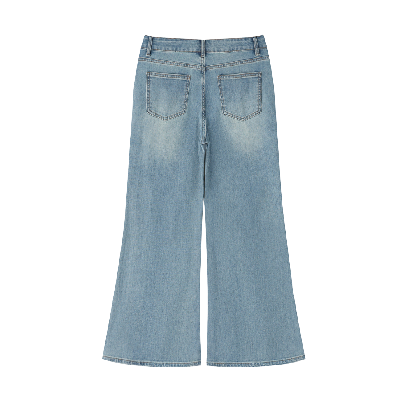 Luxury London Clothing Vintage Wash Flared Leg Jeans