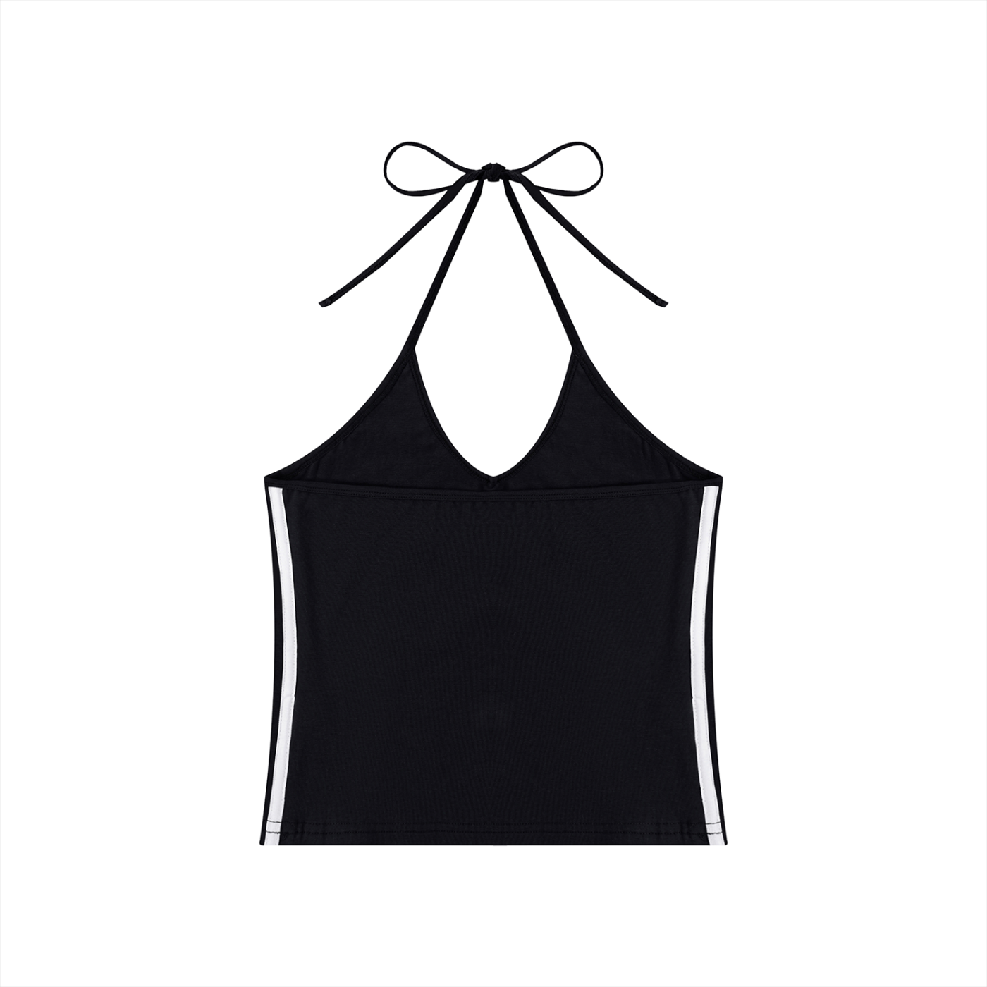 Luxury London Clothing Block Halter Crop Tank Top