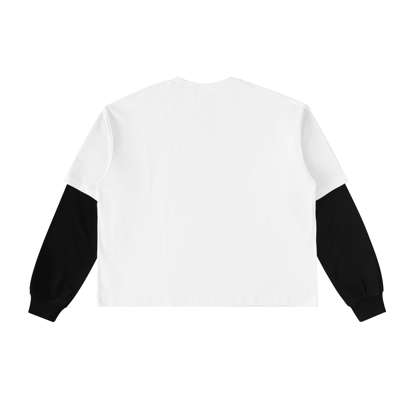 Luxury London Clothing Layered Contrast Sleeve Cotton T-Shirt