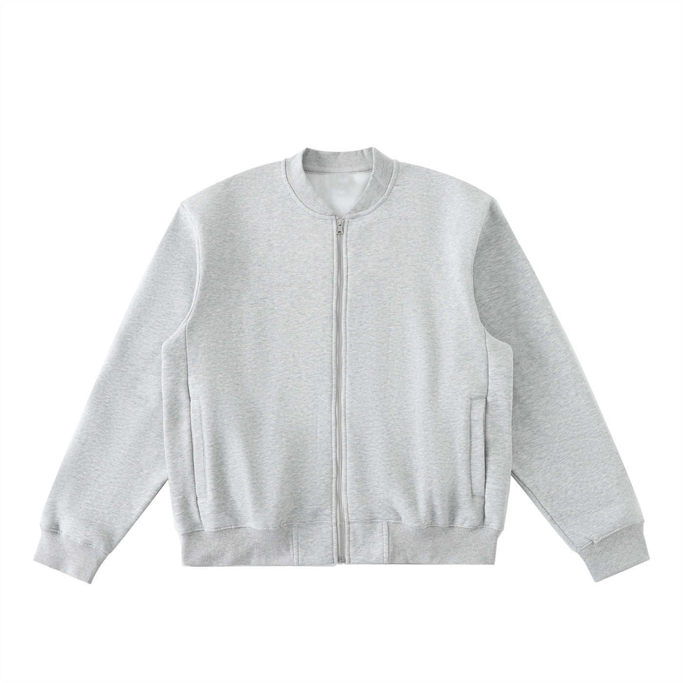 Luxury London Clothing Zip-Up Fleeced Varsity Jacket