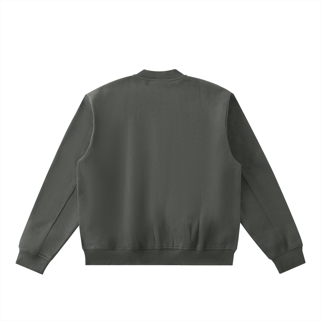 Luxury London Clothing Zip-Up Fleeced Varsity Jacket
