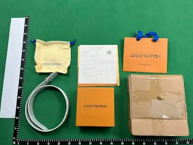 White Louis Vuitton Belt